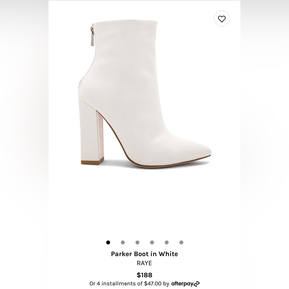 Raye Parker Boot-White Excellent Condition